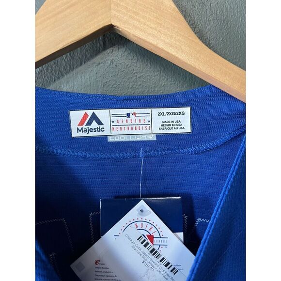 Majestic Chicago Cubs MLB Baseball Genuine Home Jersey Men’s Size 2XL Blue NWT - Picture 3 of 3